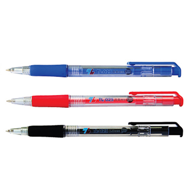 Bút bi TL025  - Grip xanh/đỏ/đen